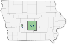Iowa county map