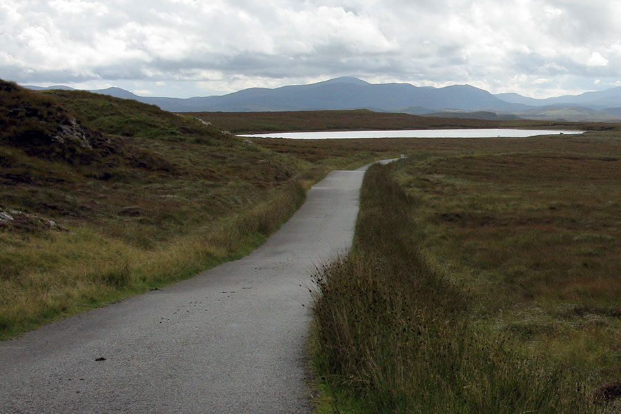 A road on the Isle of Lewis, Scotland
